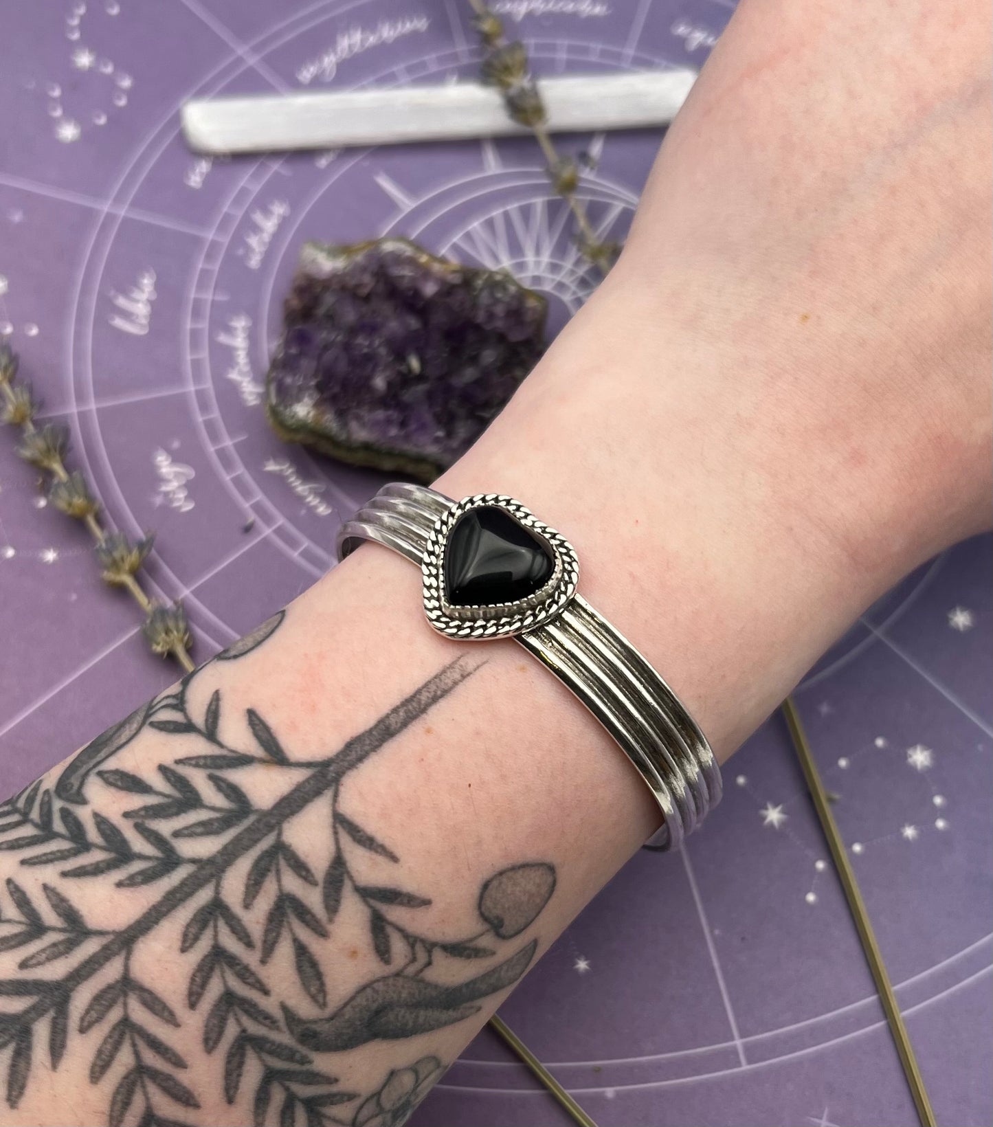 Chained Up Heart Cuff Bracelet