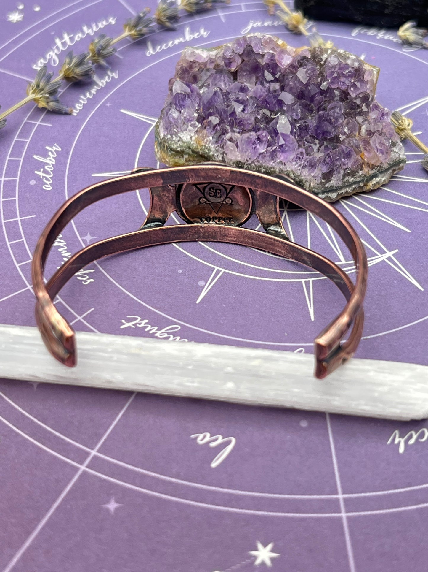 The Triple Moon Copper Cuff Bracelet