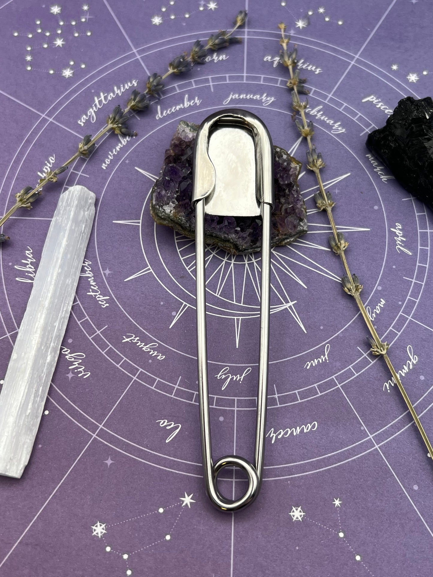 The Rainbow Moonstone Jumbo Safety Pin