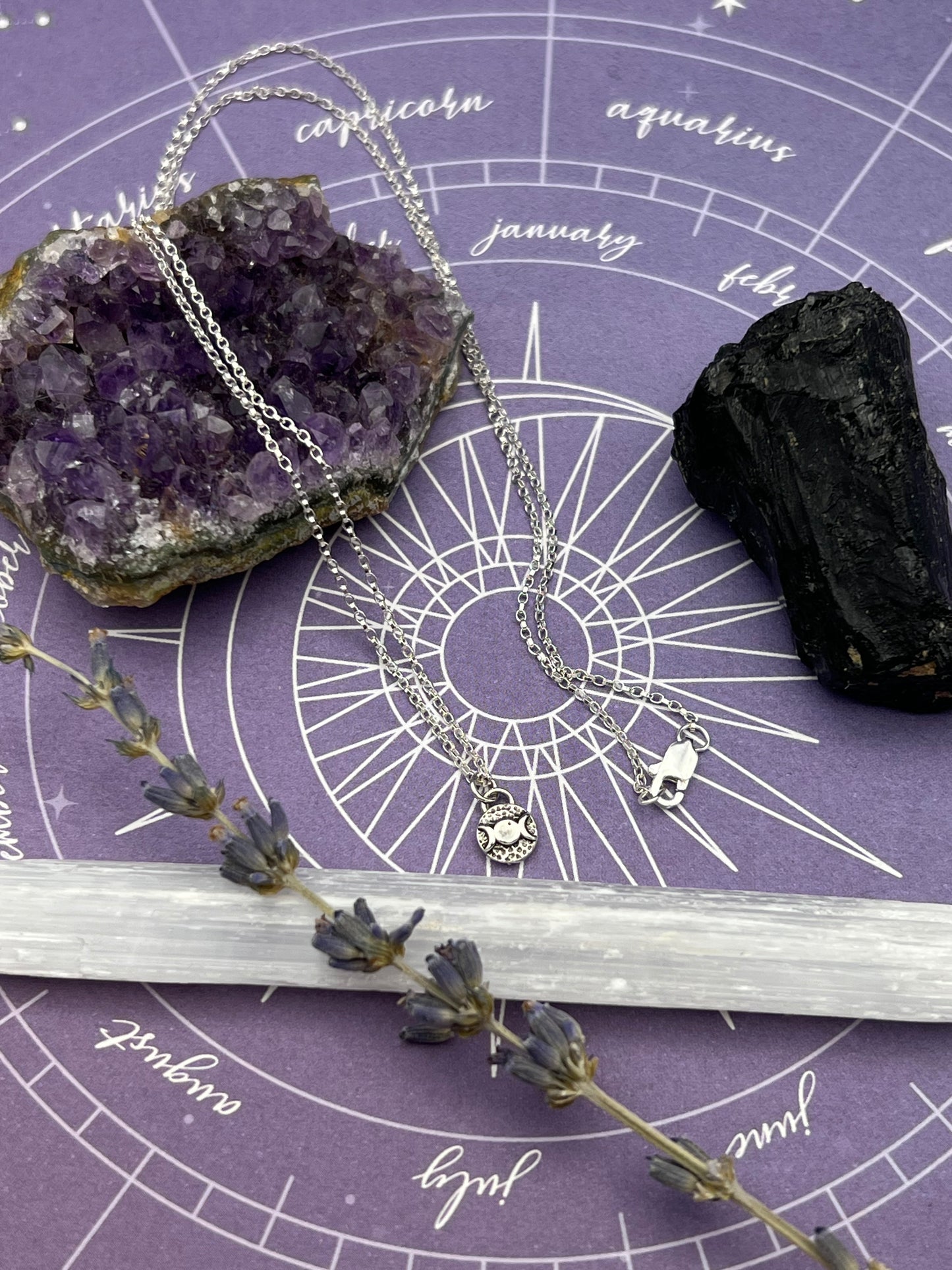 The Triple Moon Goddess Talisman Necklace