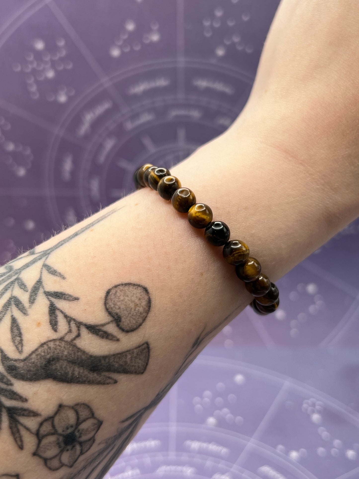Tiger's Eye Gemstone Bead Stretch Bracelet