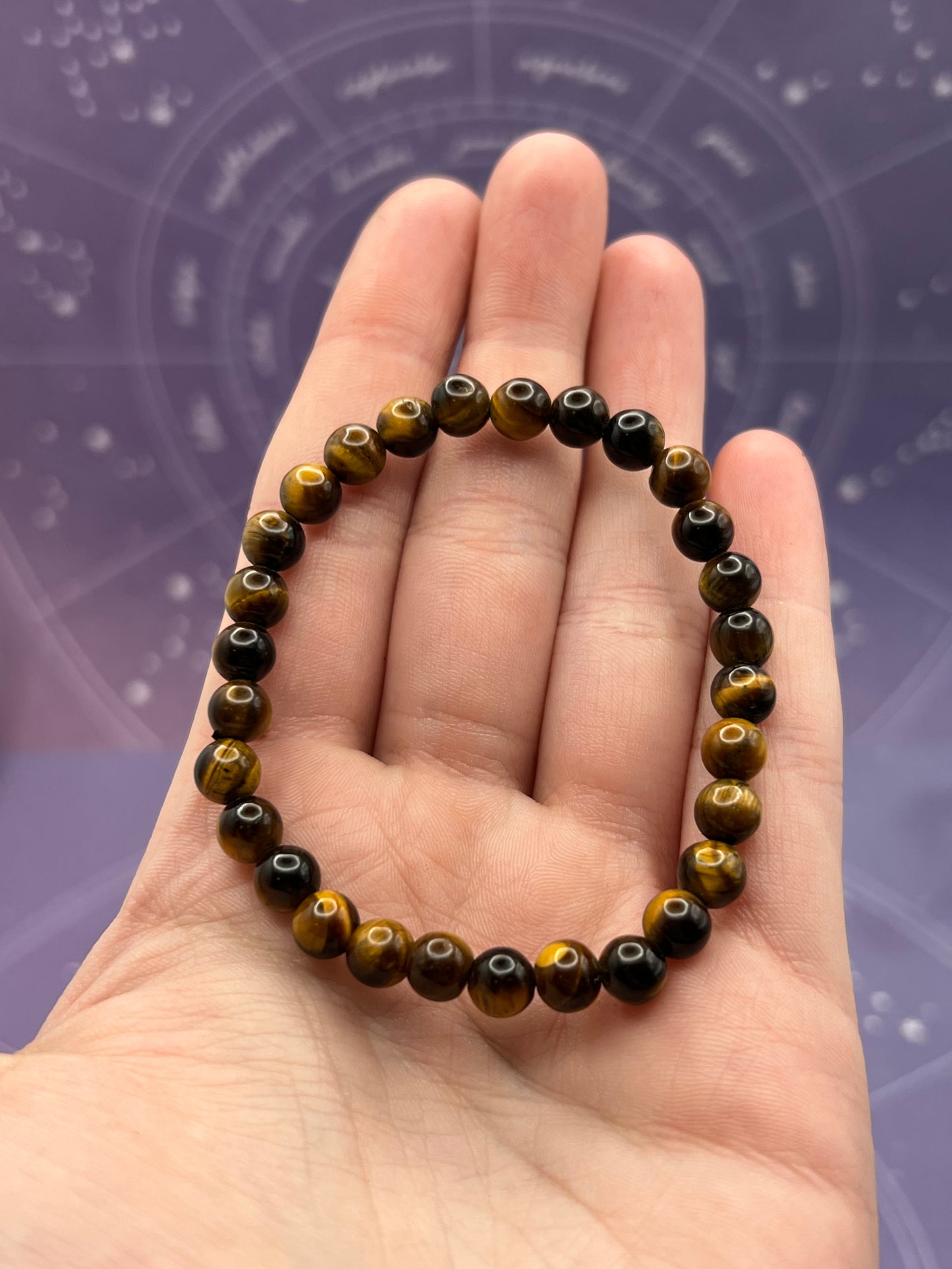 Tiger's Eye Gemstone Bead Stretch Bracelet