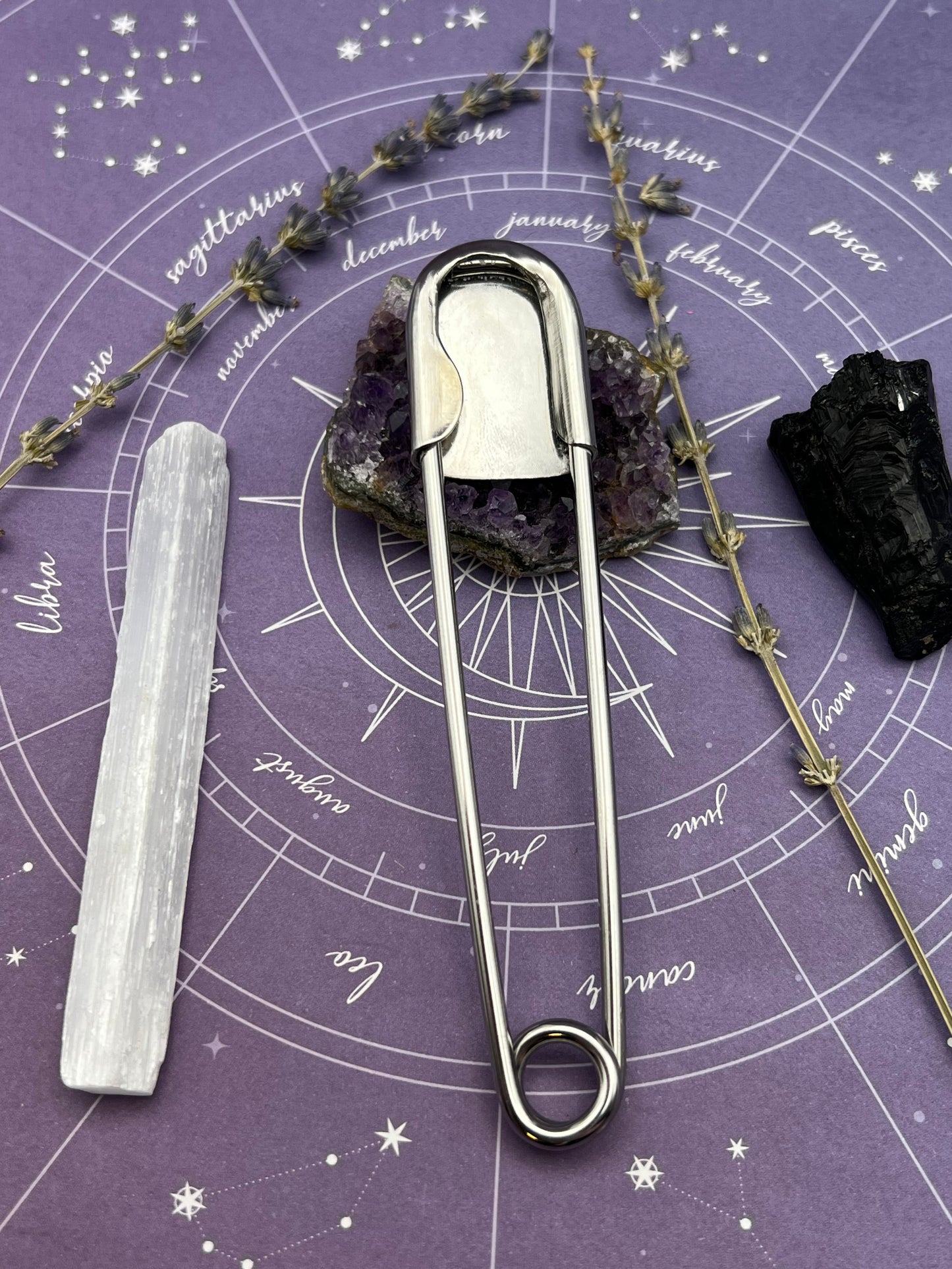 The Amethyst Jumbo Safety Pin