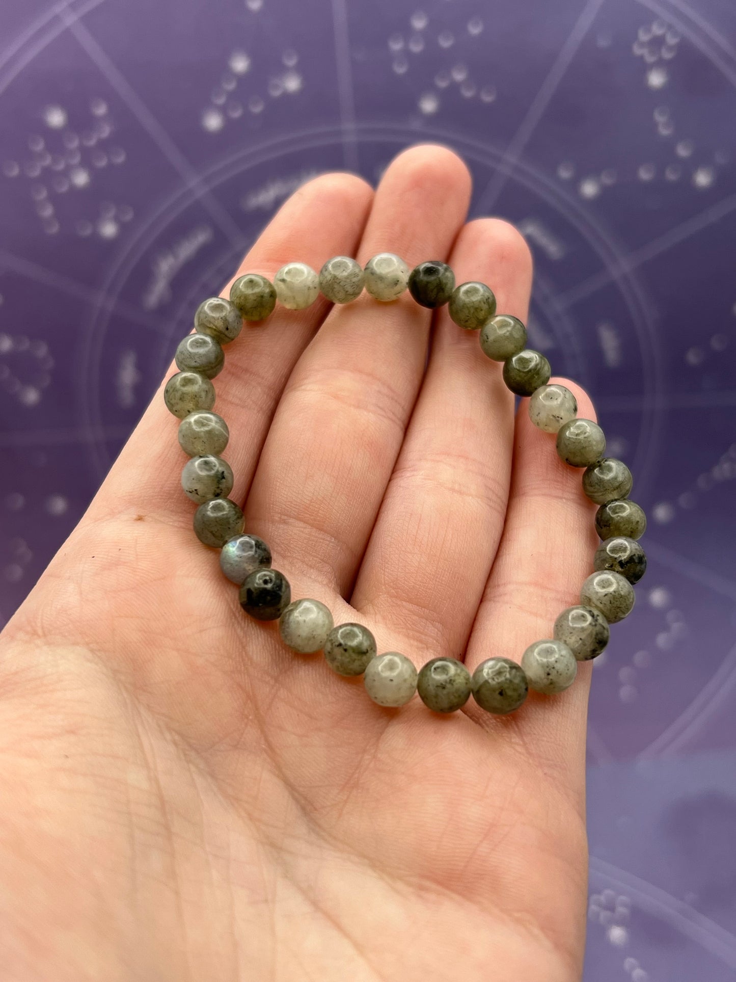 Labradorite Gemstone Bead Stretch Bracelet