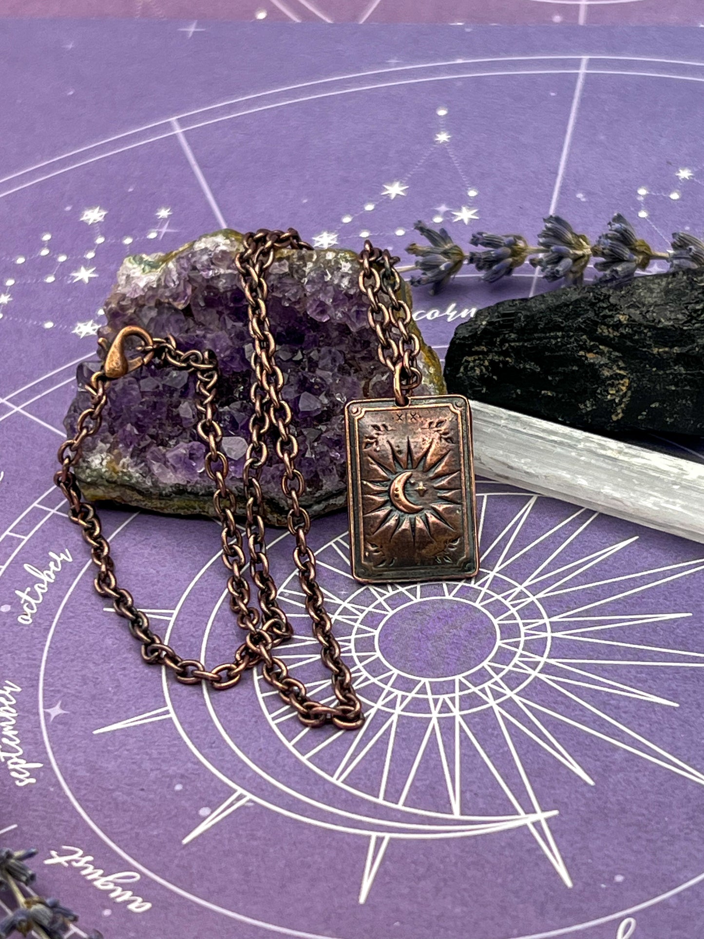 The Copper Moon Tarot Necklace