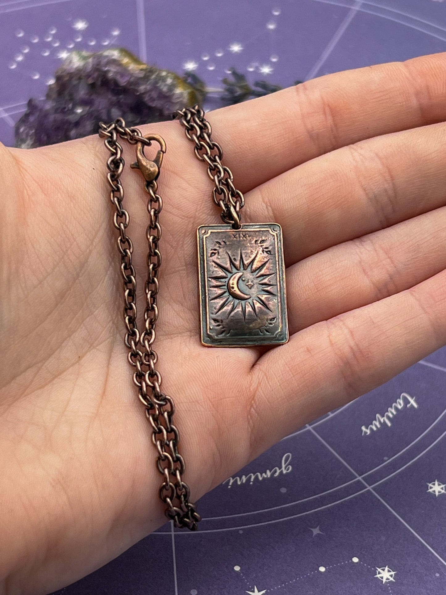 The Copper Moon Tarot Necklace