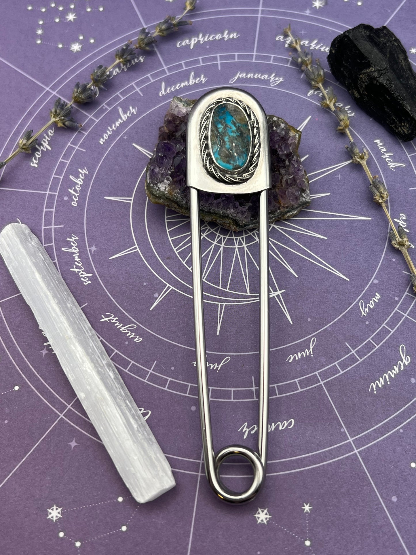 The Turquoise Jumbo Safety Pin
