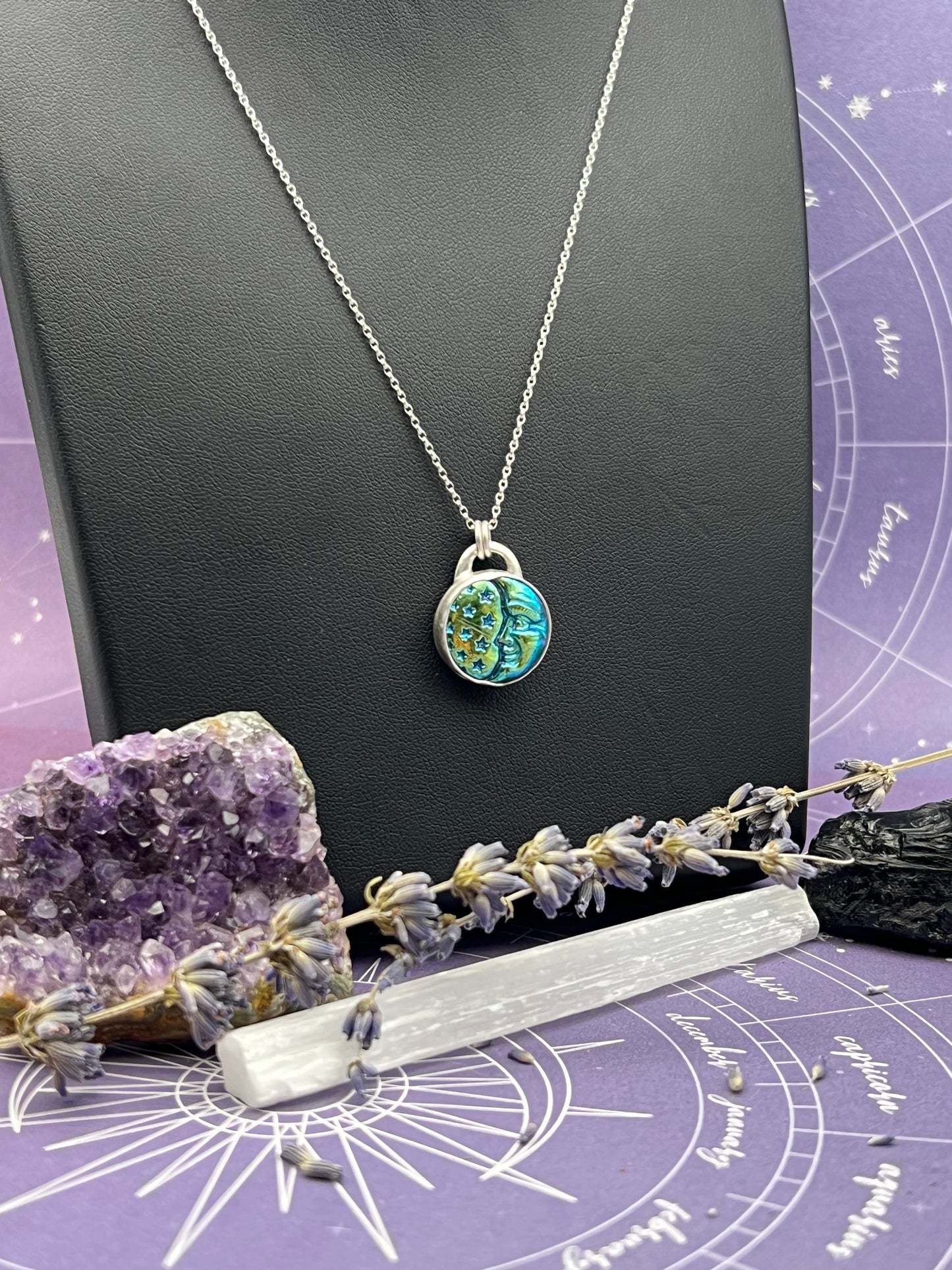 The Aurora Borealis Moon Necklace