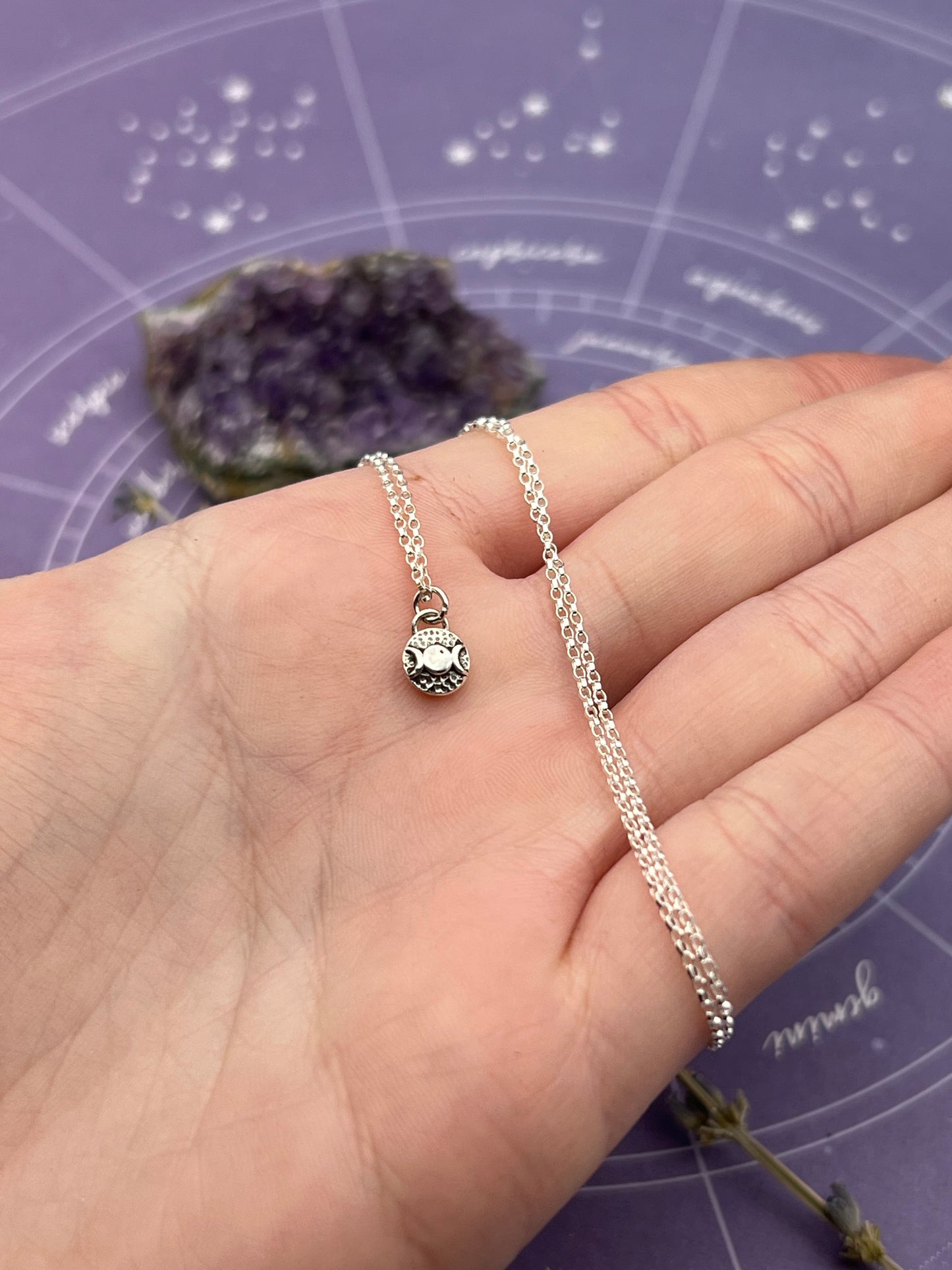 The Triple Moon Goddess Talisman Necklace