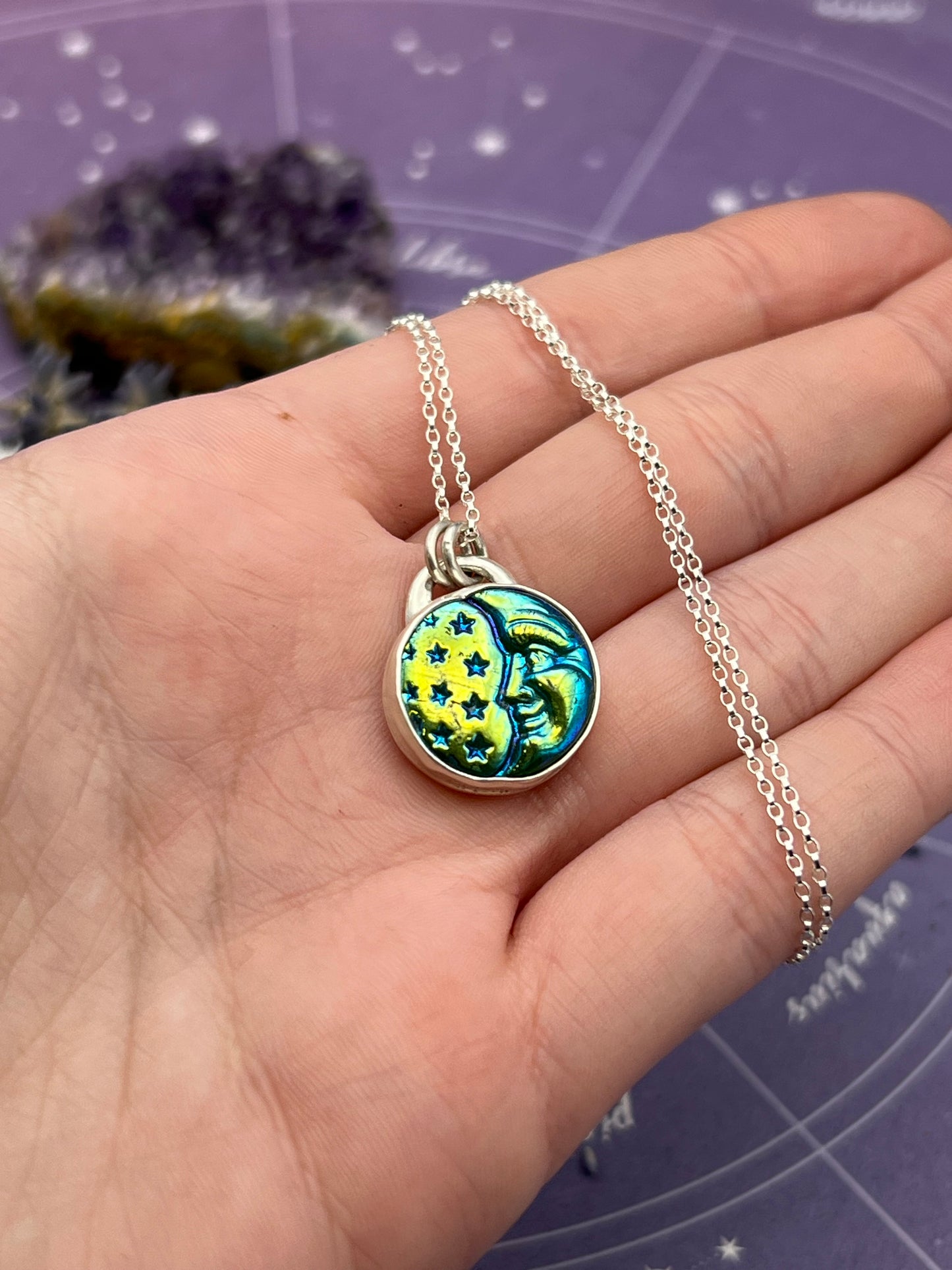 The Aurora Borealis Moon Necklace