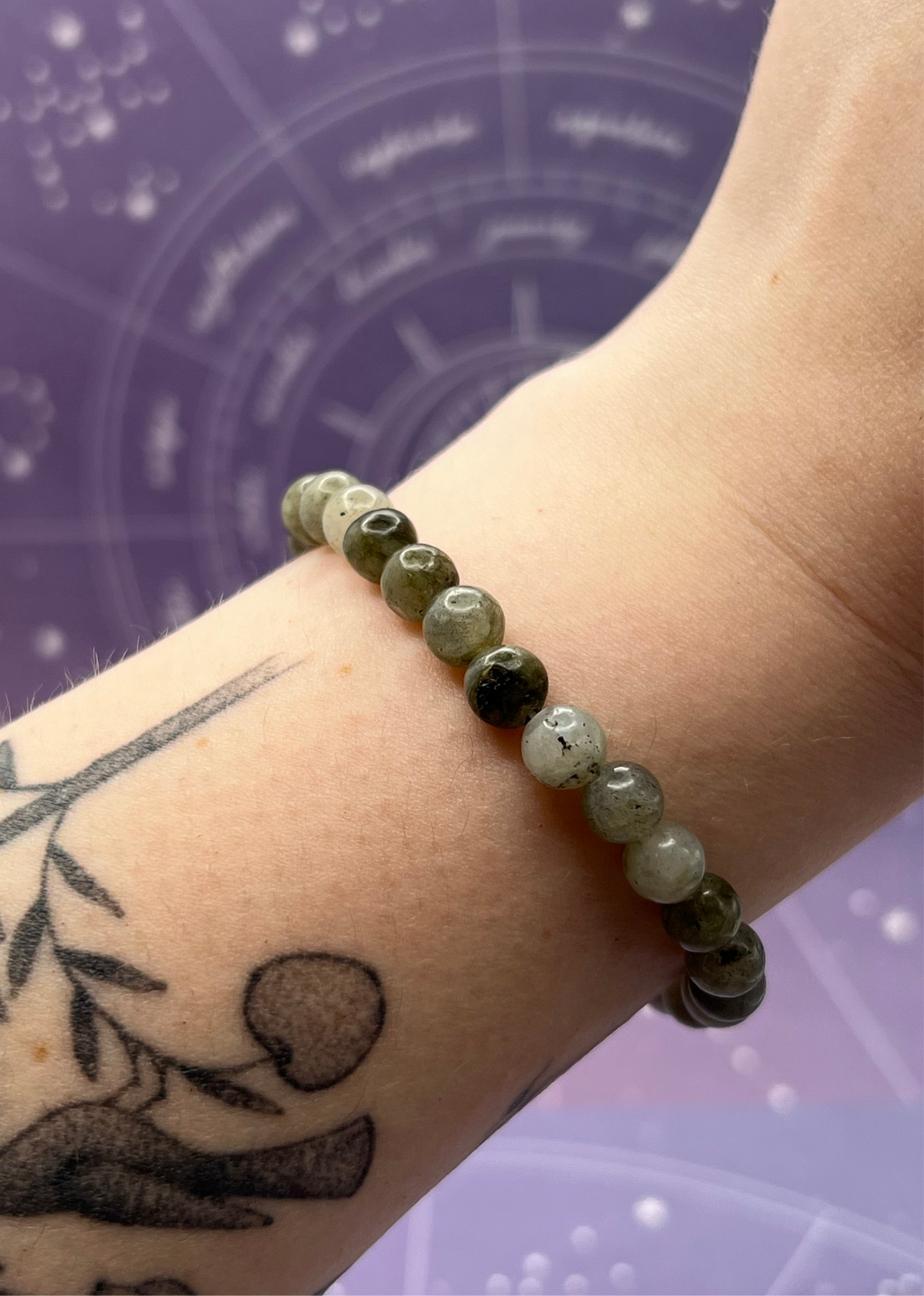 Labradorite Gemstone Bead Stretch Bracelet