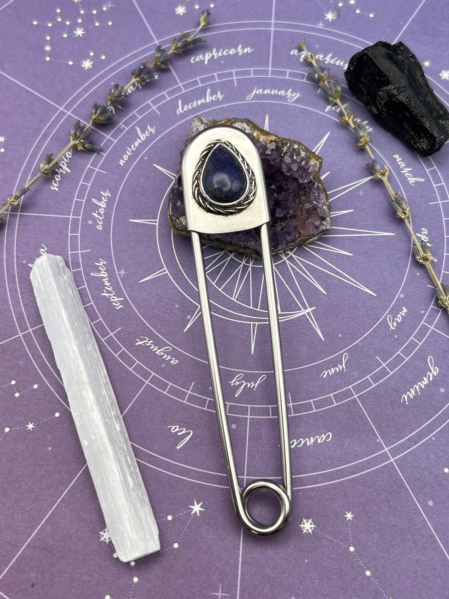 The Lapis Lazuli Jumbo Safety Pin