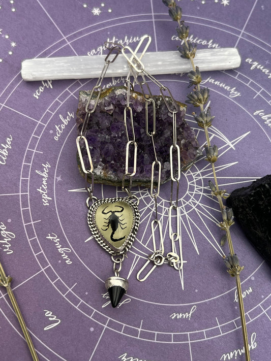 A Scorpio's Guarded Heart Necklace