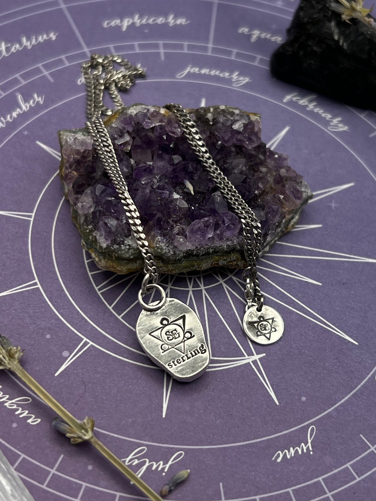 The Amethyst Skull Necklace