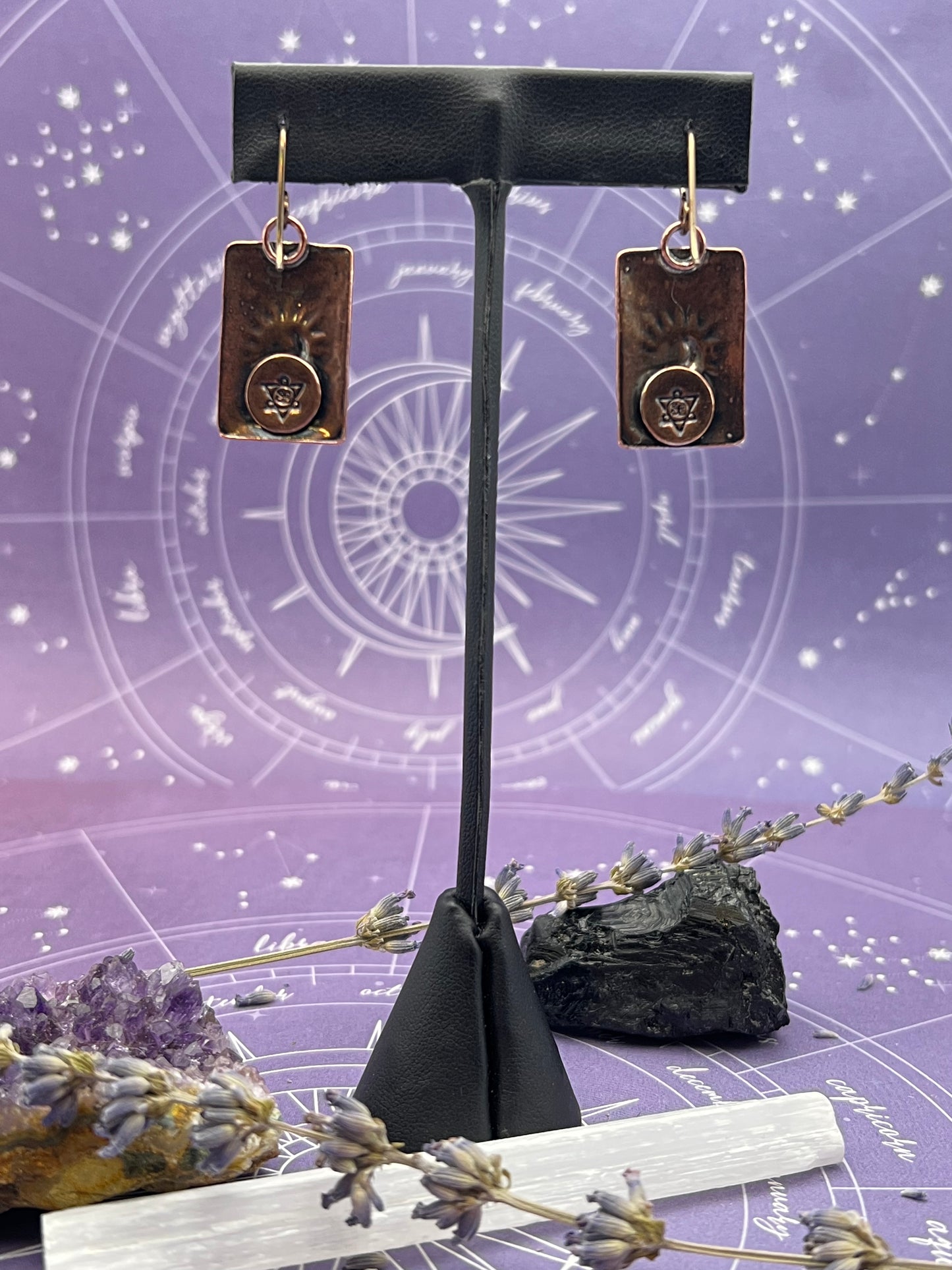 The Copper Moon Tarot Earrings