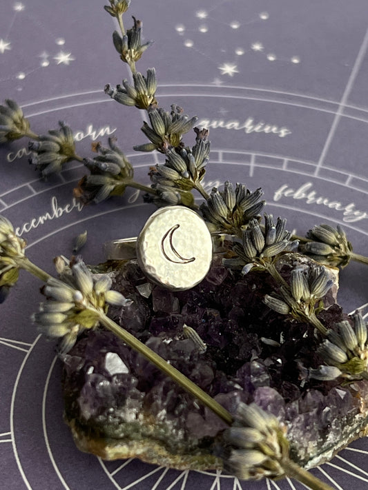 The Crescent Moon Amulet Ring