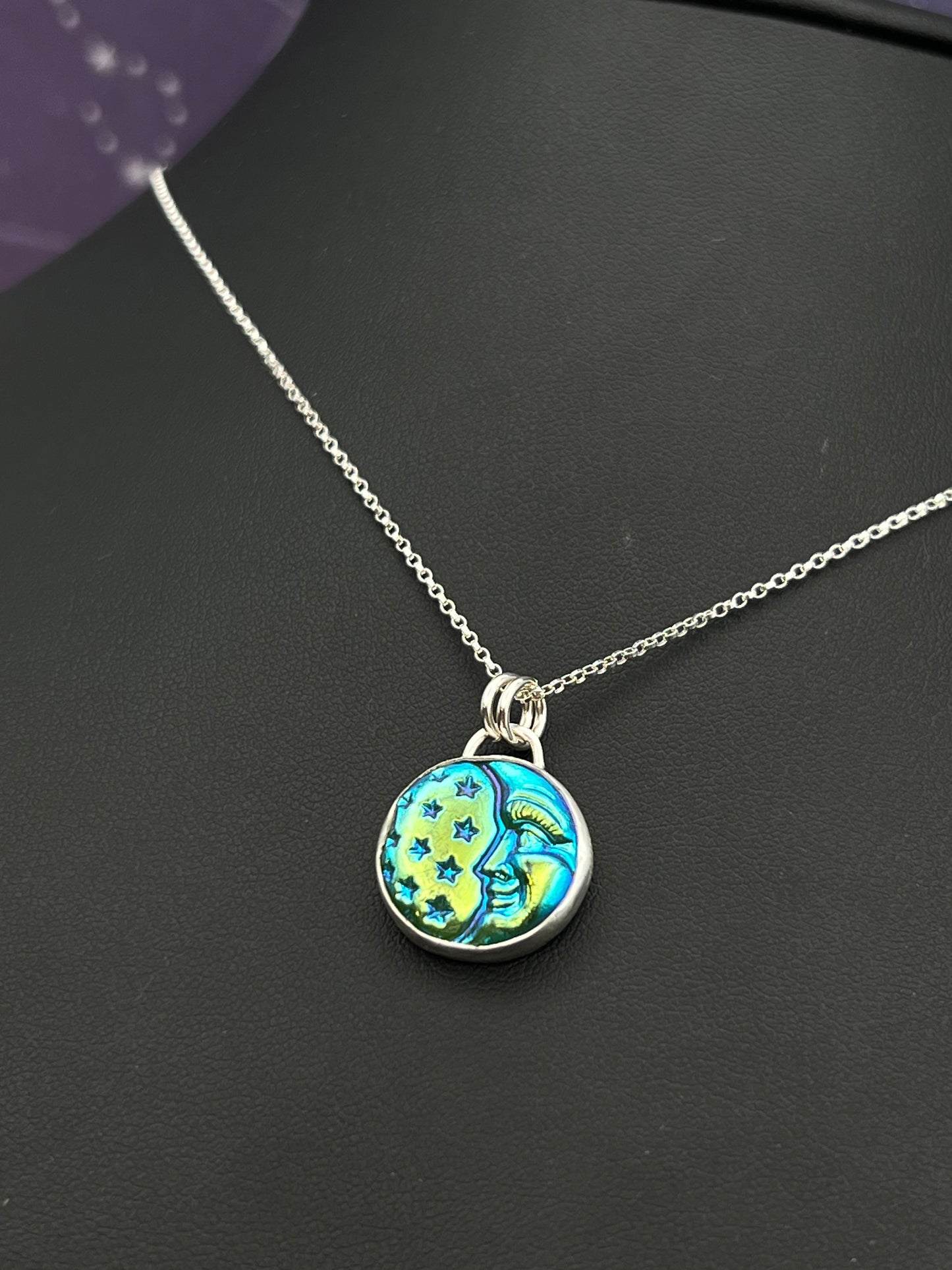 The Aurora Borealis Moon Pendant