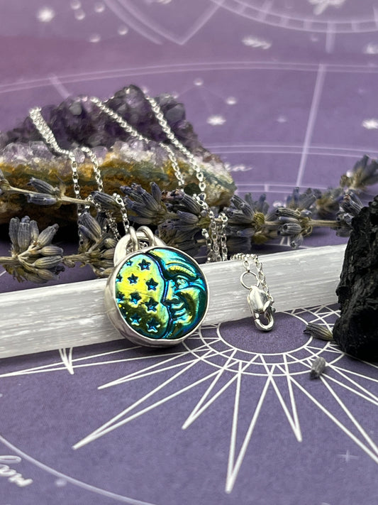 The Aurora Borealis Moon Necklace