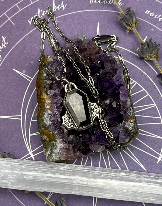 The Cobwebs and Coffins Necklace