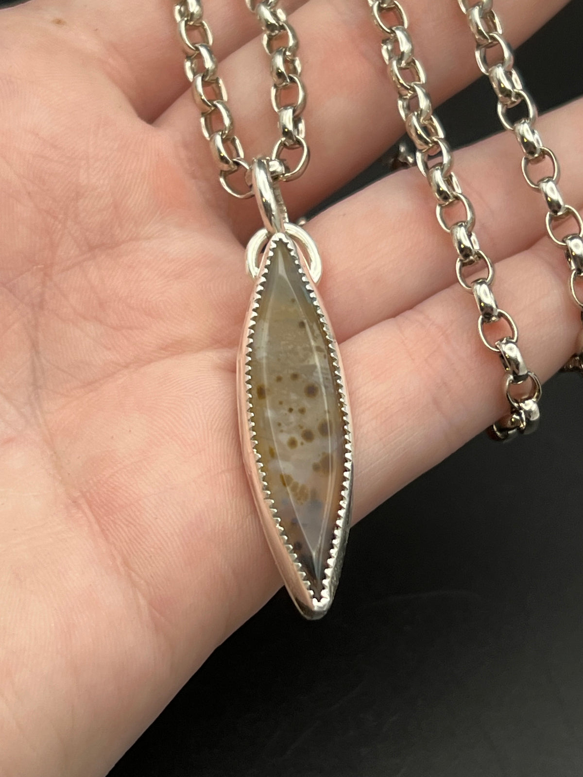 The Sterling Montana Agate Necklace