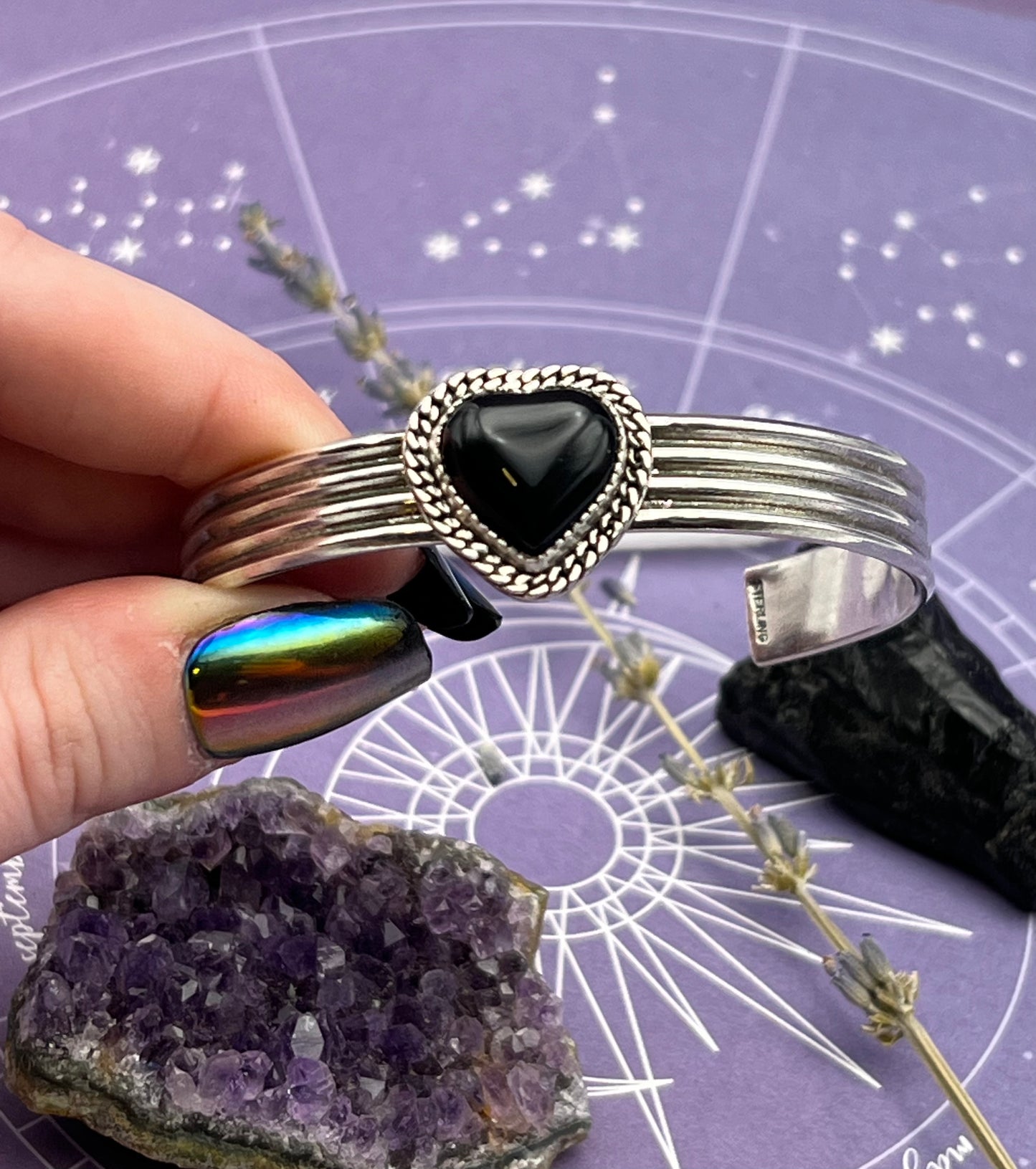 Chained Up Heart Cuff Bracelet