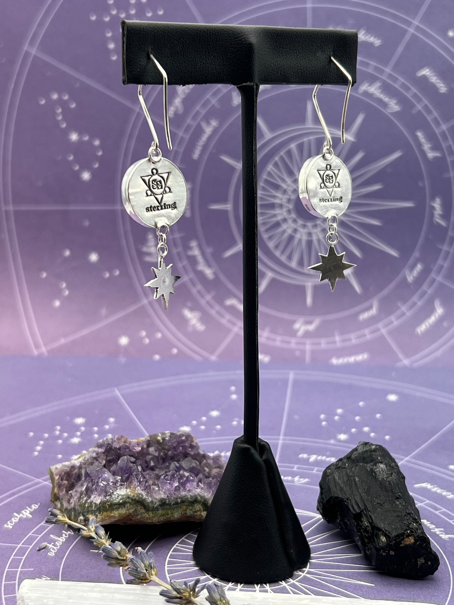 The Aurora Borealis Moon Earrings